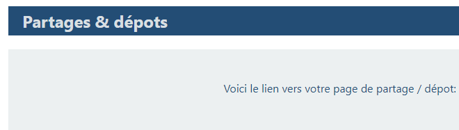 Page de Partage Page de Partage